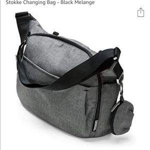 Stokke diaper bag. Gray.